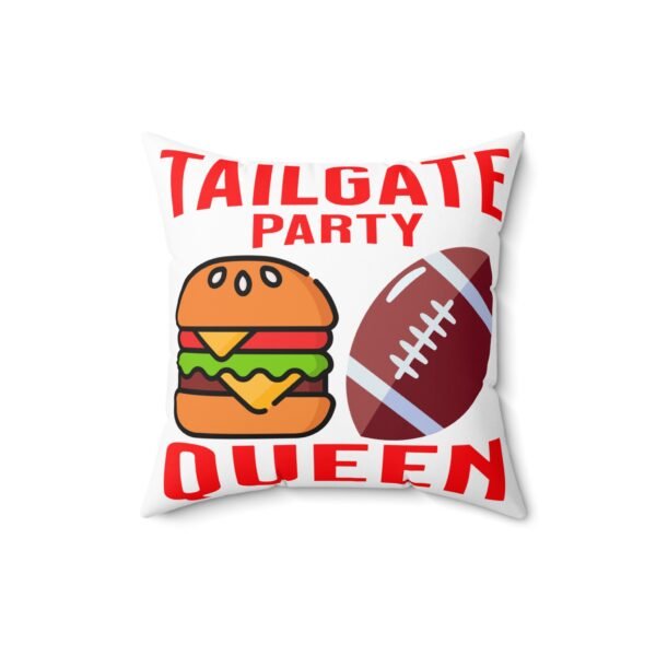 Tailgate Party Queen, Spun Polyester Square Pillow - Image 4