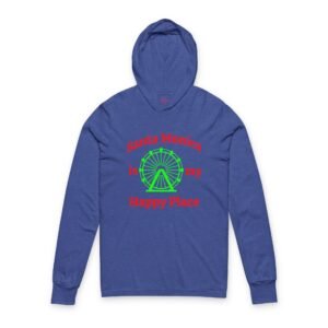 Santa Monica is my Happy Place, Unisex Hooded Long Sleeve Tee