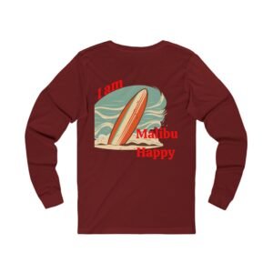 I am Malibu Happy, Unisex Jersey Long Sleeve Tee