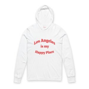Los Angeles is my Happy Place, Unisex Hooded Long Sleeve Tee
