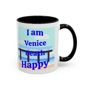 I am Venice Beach Happy, Accent Coffee Mug (11, 15oz)