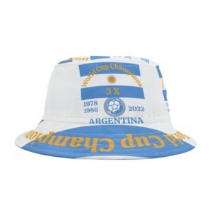 Argentina, 3 X World Cup Champions, Bucket Hat (AOP)