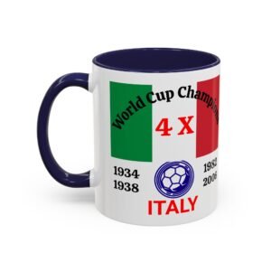Italy, 4 X World Cup Champions, Accent Coffee Mug (11, 15oz)