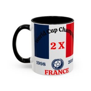 France, 2 X World Cup Champions, Accent Coffee Mug (11, 15oz)
