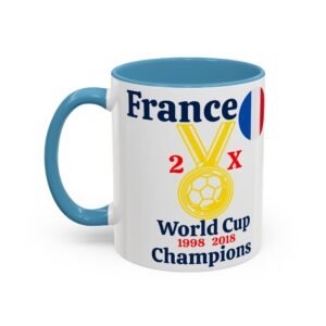 France, 2 X World Cup Champions, Accent Coffee Mug (11, 15oz)