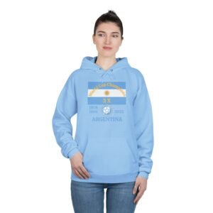 Argentina, 3 X World Cup Champions, Unisex EcoSmart® Pullover Hoodie Sweatshirt