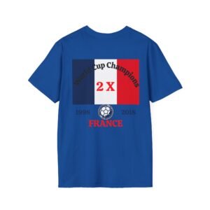 France, 2 X World Cup Champions, Unisex Softstyle T-Shirt