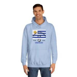 Uruguay, 2 X World Cup Champions, Unisex College Hoodie